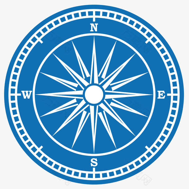 罗盘俯视图图标矢量图