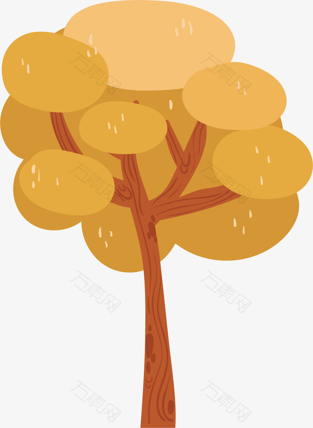 卡通树矢量图下载