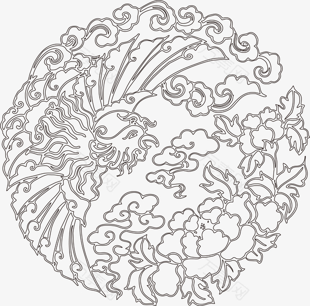 传统复古花纹装饰图案