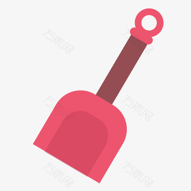 夏天阳光海滩游戏沙铲矢量素材