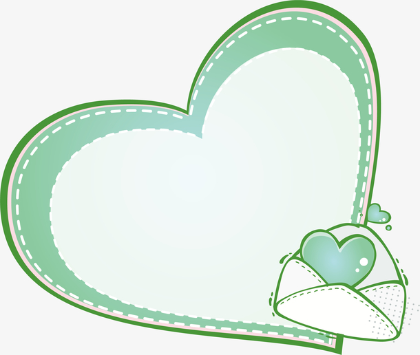 心形幼儿彩色边框