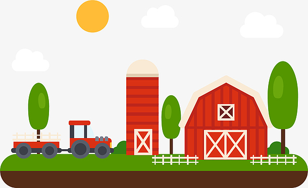 农场的矢量背景设计
