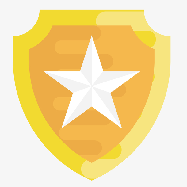 金色光泽创意盾牌元素