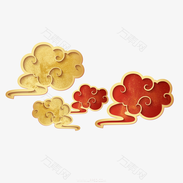 2023兔年春节祥云云纹国潮元素