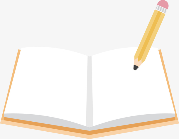 签字卡通翻开的书