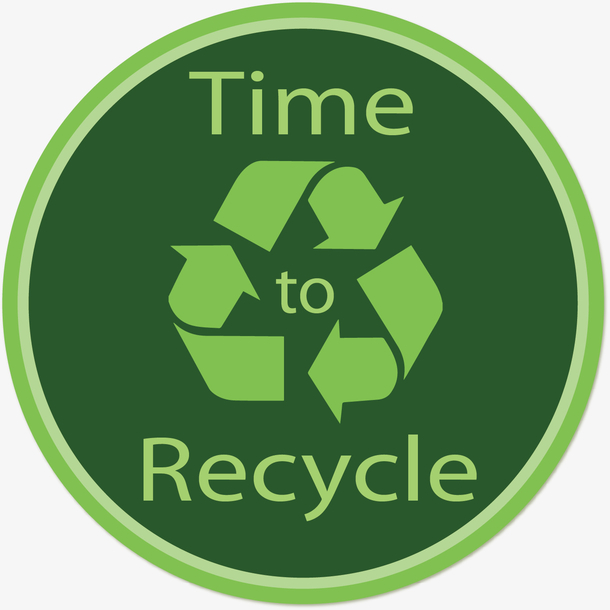 矢量绿色循环节约标志
