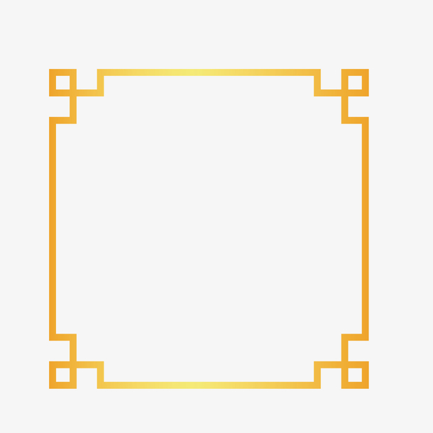 矢量金色中国风装饰边框素材