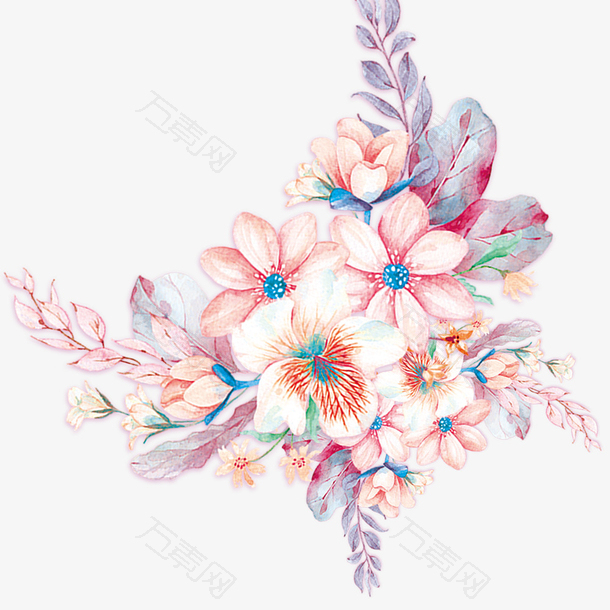 手绘水彩花朵花卉元素