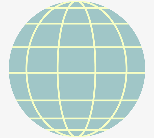 卡通圆形装饰地球矢量