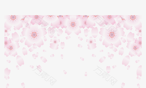 浪漫粉红樱花花纹