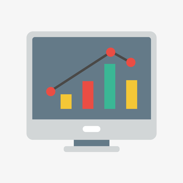 图纸趋势上升图标