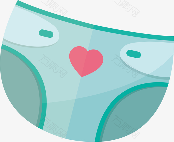 婴儿物品尿不湿图标矢量素材