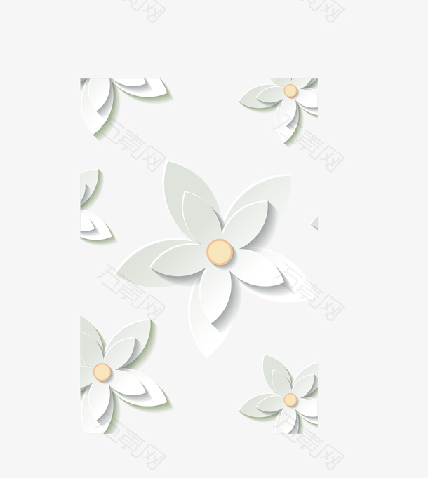 3D时尚花纹背景免抠