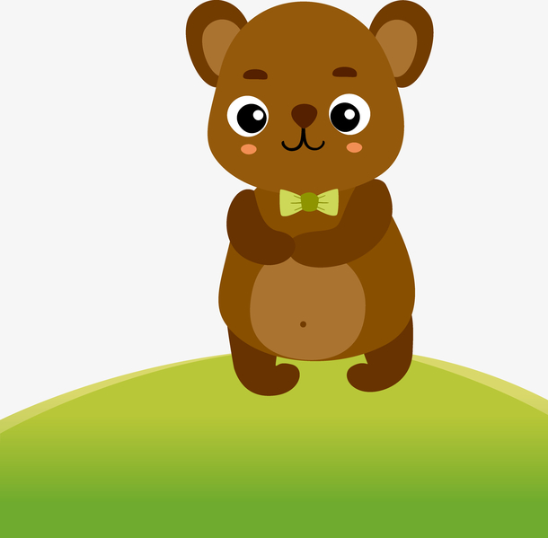 可爱的动物园小熊素材