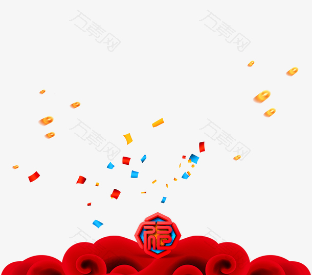 元宵春节红包金币背景