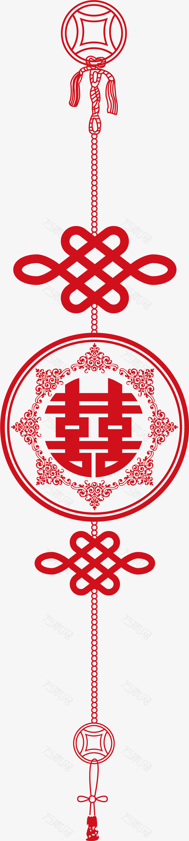 喜字挂绳
