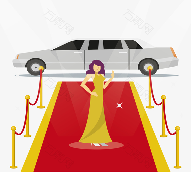 聚光灯下明星走秀