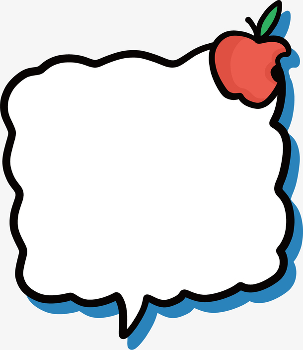 矢量图水彩卡通不规则对话框