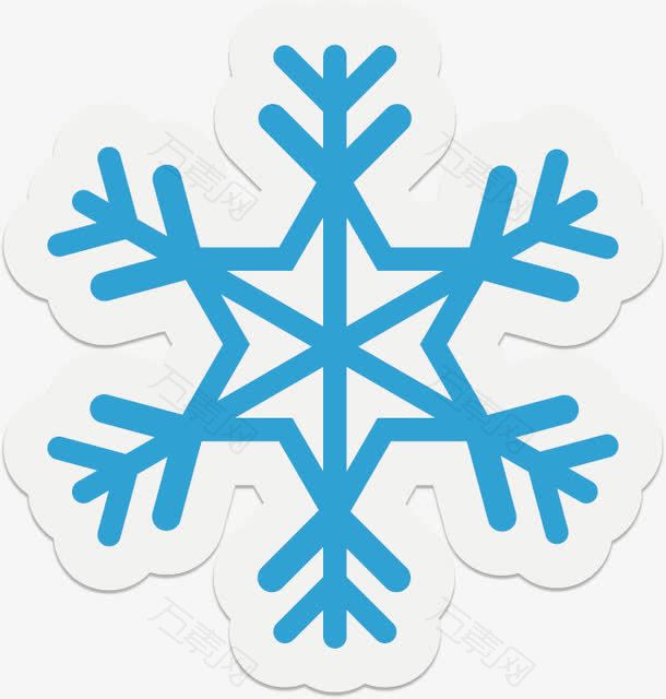 矢量雪花贴纸