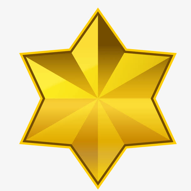 黄金质感金属六角形