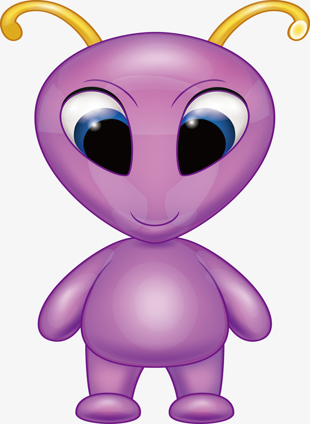 紫色外星人动画片图片