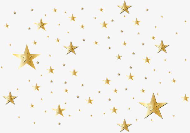 星空中美丽的金色星星