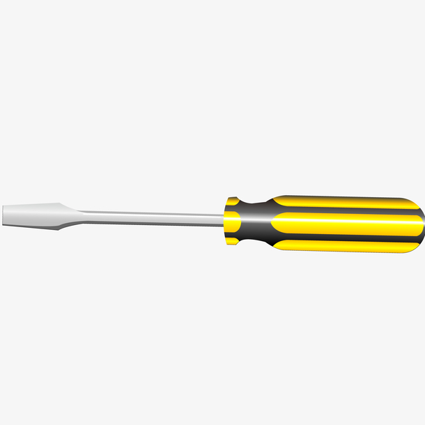 卡通螺丝刀设计矢量图