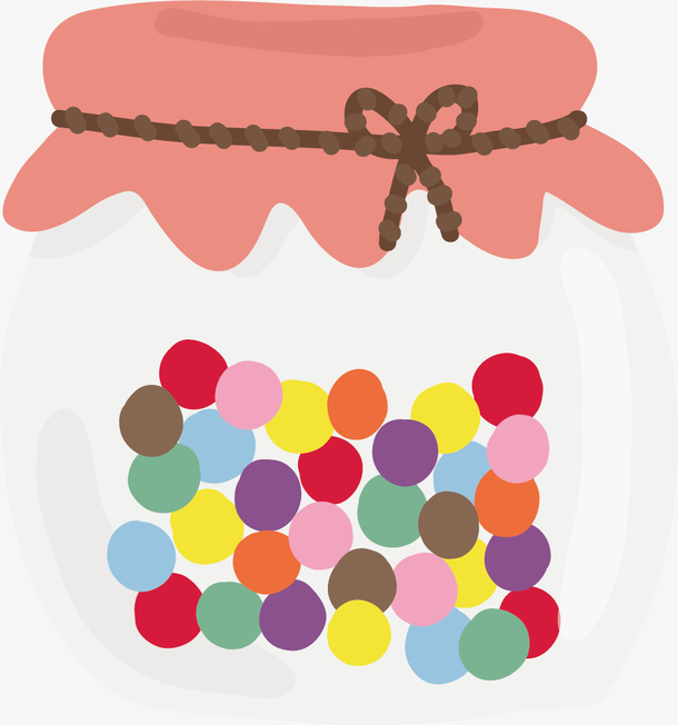 粉色盖子糖果罐