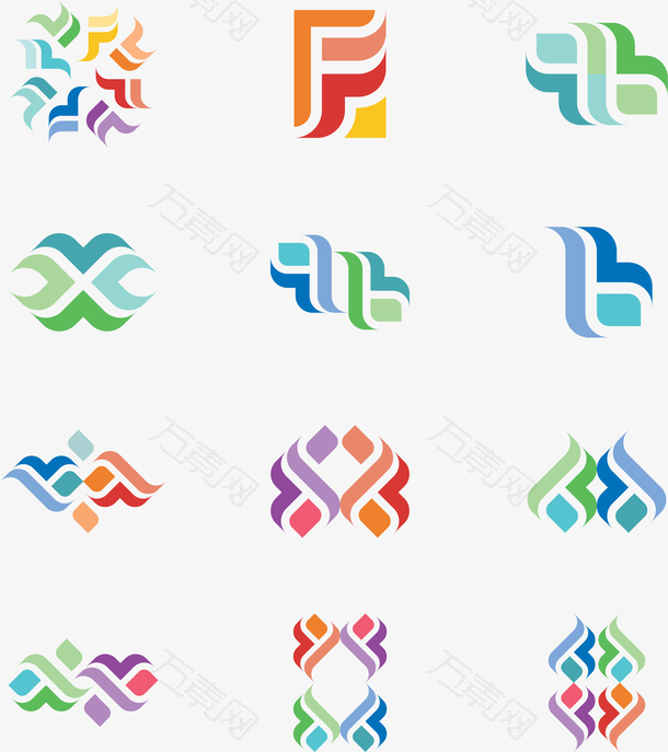 一组科技公司图标设计