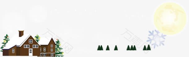 村庄雪景冬季素材