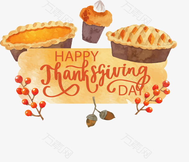 感恩节手绘南瓜派