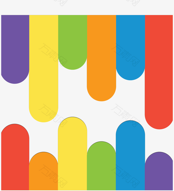 七色彩虹竖条纹花纹