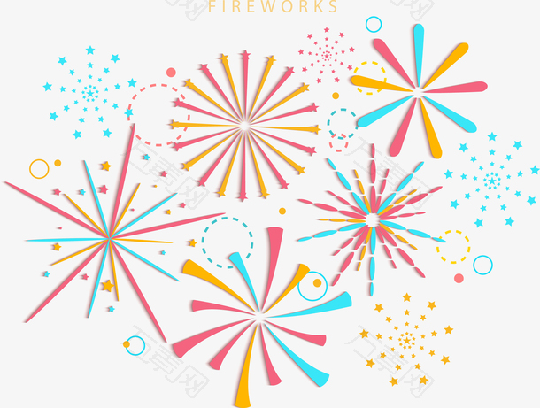 烟花绽放庆祝日