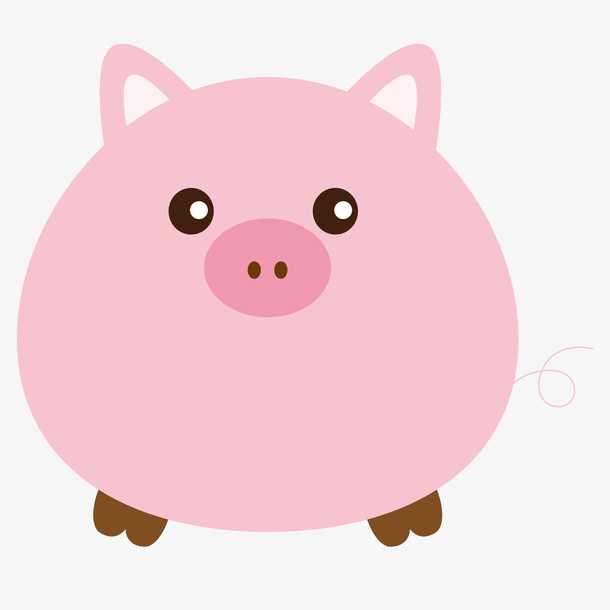 可爱粉色小猪卡通动物