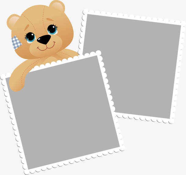 卡通小熊纸张图案