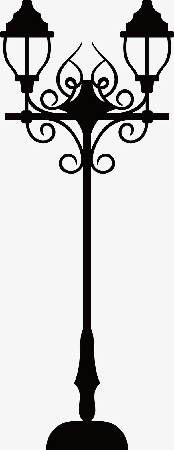 复古路灯矢量