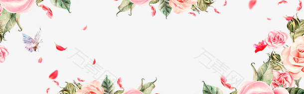 春季花瓣花朵边框