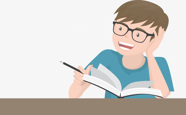 思考的男生矢量图