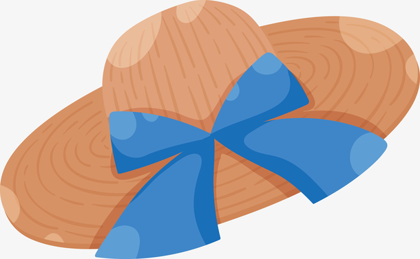 夏天休闲清新遮阳帽卡通素材