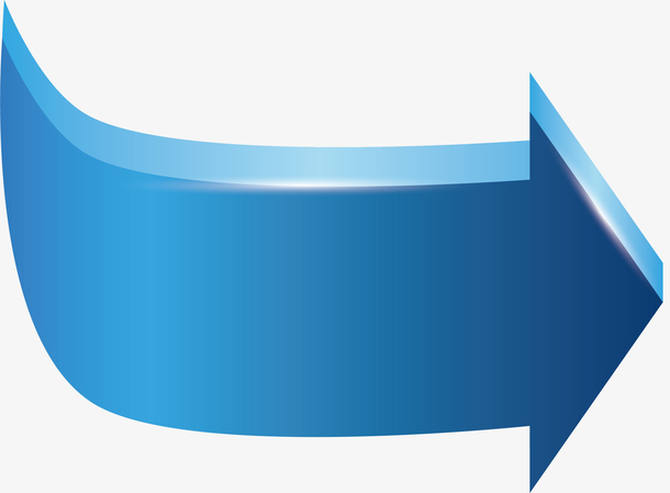 蓝色立体箭头矢量素材