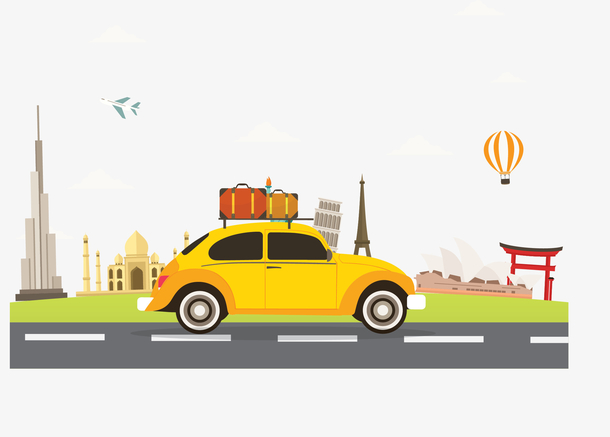 旅游季路途自驾游