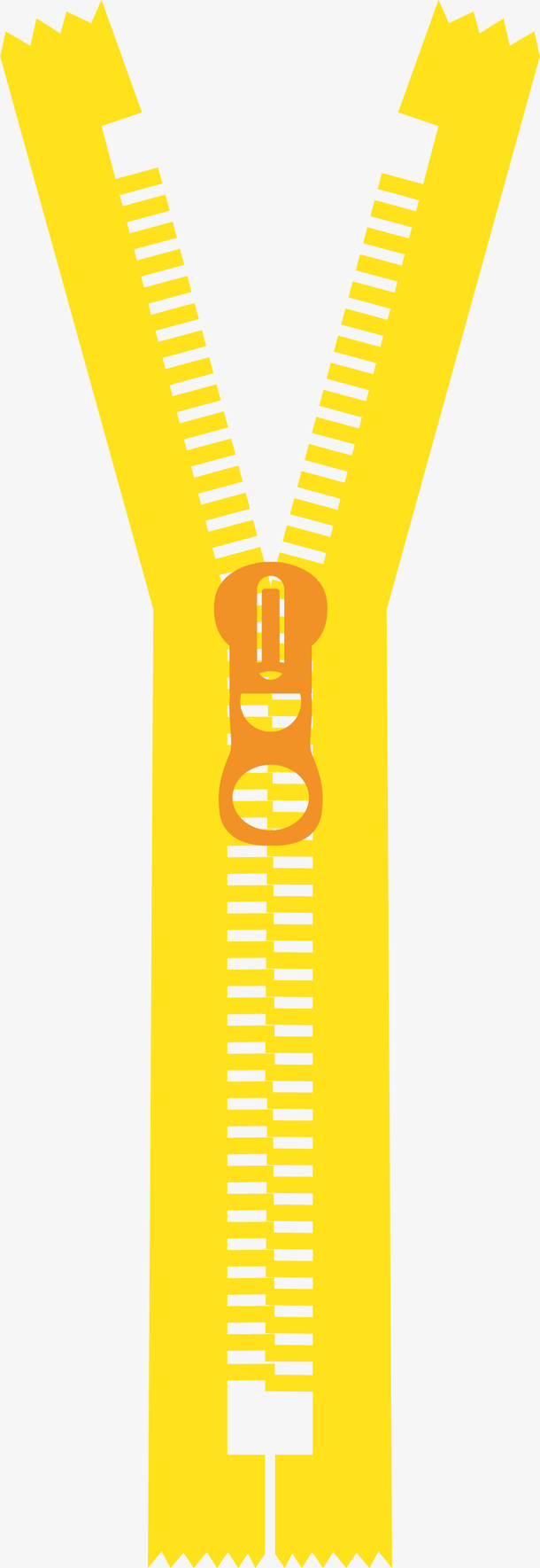 淡黄色条状卡通拉链