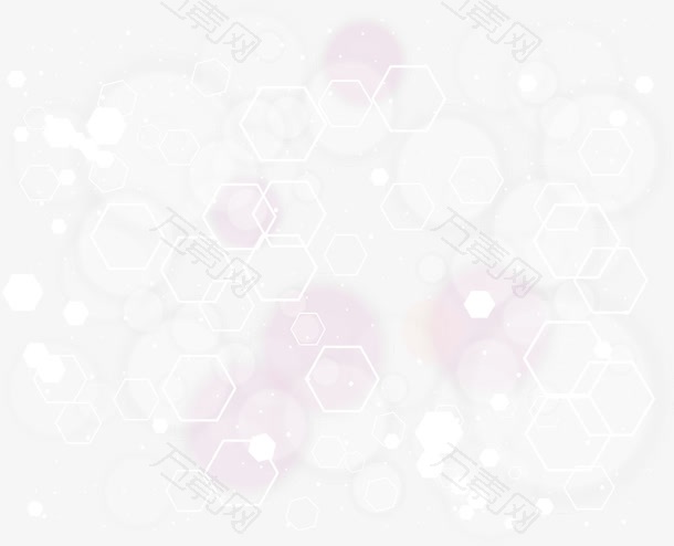 六边形泡沫光点浪漫背景矢量
