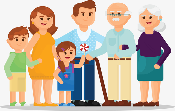 一家老小全家合照