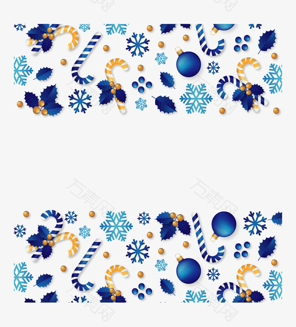 蓝色雪花圣诞节圣诞球