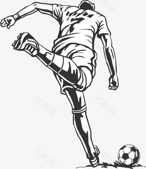 运动足球矢量图