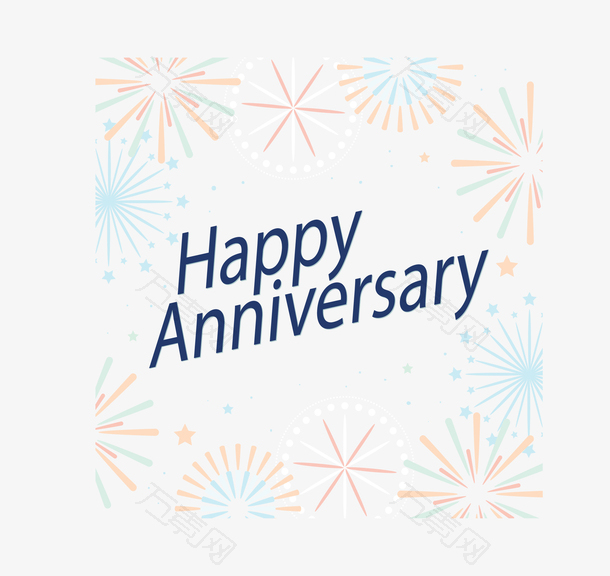 美丽烟花纪念日海报