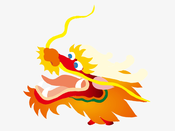 中国风手绘龙中国风矢量下载抬头