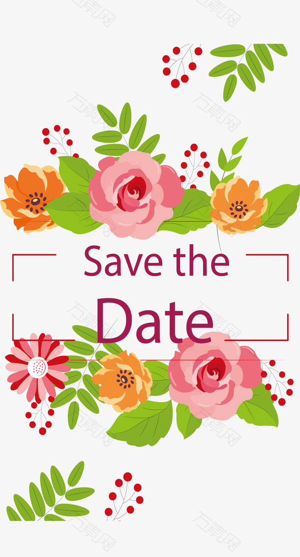 浪漫花丛邀请函