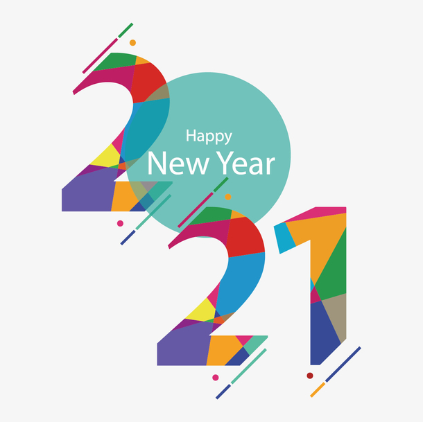创意2021多彩数字